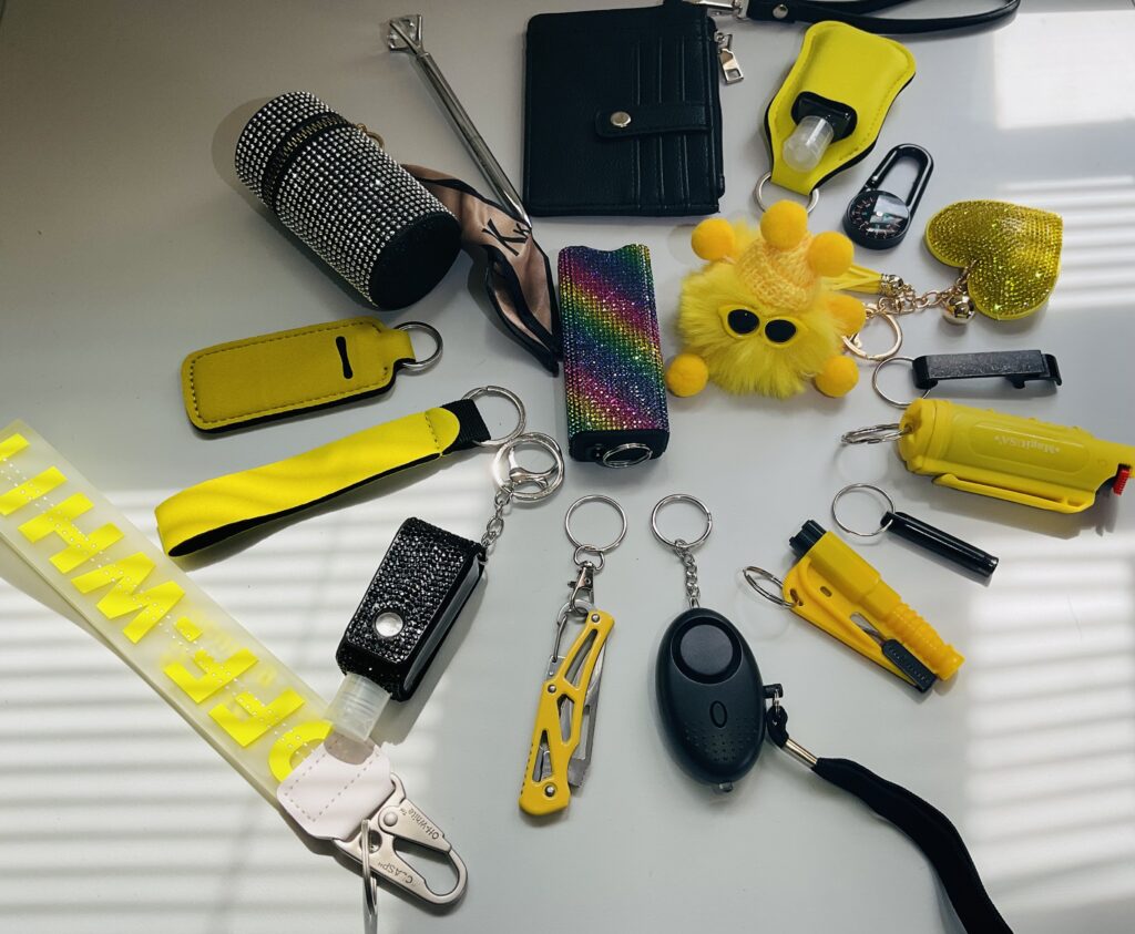 Mellow Yellow. 18-Piece Designer Safety Keychain Bundle