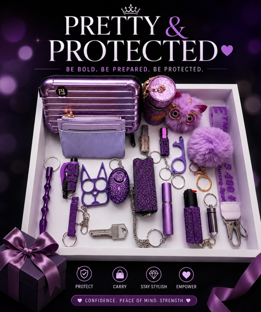 Purple Collection 19-Piece Elegant Safety Keychain Bundle