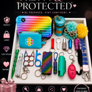 Rainbow 19-Piece Elegant Safety Keychain Bundle