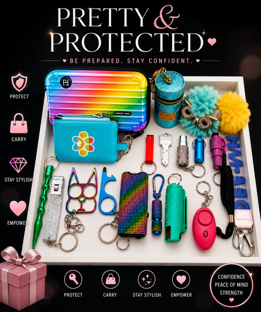 Rainbow 19-Piece Elegant Safety Keychain Bundle