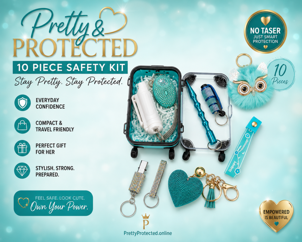 Teal 10-Piece Safety Keychain Bundle