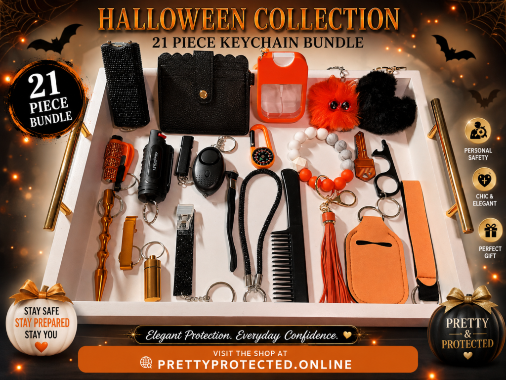 Halloween Collection 21-Piece Elegant Safety Keychain Bundle (Limited Time Only)