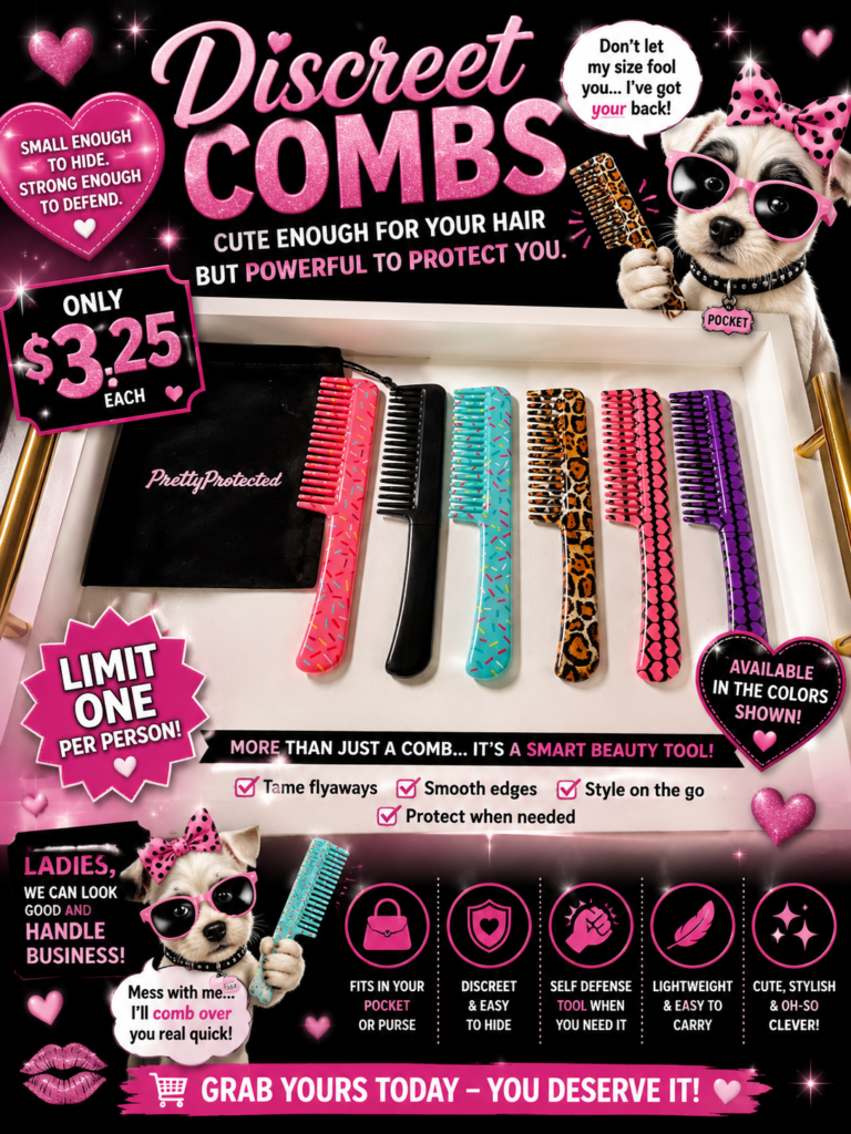 Discreet Straight Handle Comb