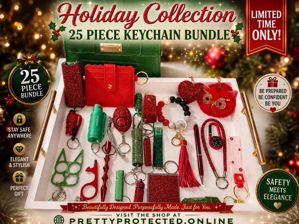 Holiday Collection 25-Piece Elegant Safety Keychain Bundle
